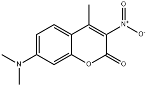 7-Dimethylamino-3-nitro-4-methylcoumarin Structure