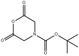 2,6-二氧吗啉-4-羧酸叔丁酯, 56074-21-6, 结构式