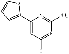 4-氯-6-(噻吩-2-基)嘧啶-2-胺, 569657-91-6, 结构式