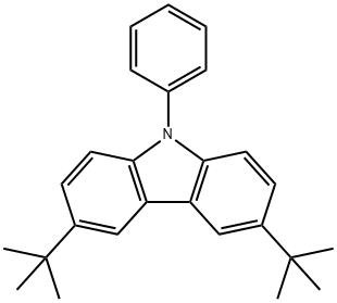 3,6-双(1,1-二甲基乙基)-9-苯基-9H-咔唑, 57103-18-1, 结构式
