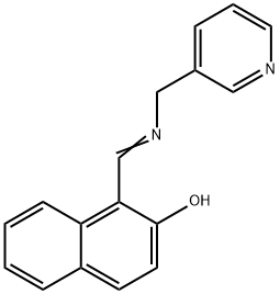 1-(3-PYRIDYLMETHYLIMINOMETHYL)-2-NAPHTHOL 化学構造式