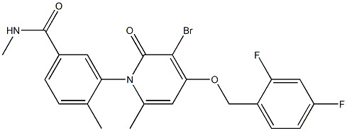 586414-48-4 BenzaMide, 3-[3-broMo-4-[(2,4-difluorophenyl)Methoxy]-6-Methyl-2-oxo-1(2H)-pyridinyl]-N,4-diMethyl-, (-)-