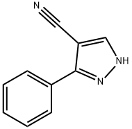 3-苯基吡唑-4-甲腈, 5898-81-7, 结构式