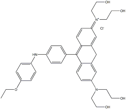 Ethanaminium, N-[4-[[4-[bis(2-hydroxyethyl)amino]-2-methylphenyl][4-[(4-ethoxyphenyl)amino]phenyl]methylene]-3-methyl-2,5-cyclohexadien-1-ylidene]-2-hydroxy-N-(2-hydroxyethyl)-, chloride Struktur