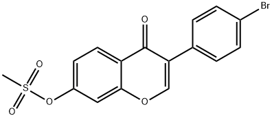 3-(4-溴苯基)-4-氧代-7-[(甲磺酰基)氧基]-4H-色烯, 610753-87-2, 结构式