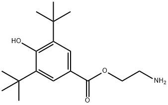 Benzoic acid, 3,5-bis(1,1-dimethylethyl)-4-hydroxy-, 2-aminoethyl ester Structure