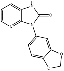 3-(苯并[D] [1,3]间二氧杂环戊烯-5-基)-1,3-二氢-2H-咪唑并[4,5-B]吡啶-2-酮,61962-84-3,结构式