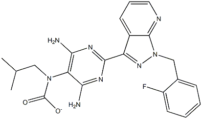 isopropyl(4,6-diamino-2-(1-(2-fluorobenzyl)-1H-pyrazolo[3,4-b]
pyridin-3-yl)pyrimidin-5-yl)(methyl)carbamate Struktur