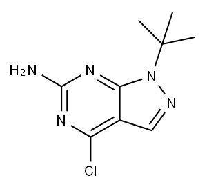 1-tert-butyl-4-chloro-1H-pyrazolo[3,4-d]pyrimidin-6-amine,630107-88-9,结构式