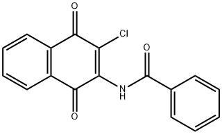 N-(3-chloro-1,4-dioxo-1,4-dihydronaphthalen-2-yl)benzamide 结构式
