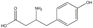3-氨基-4-(4-羟基苯基)丁酸, 64913-50-4, 结构式