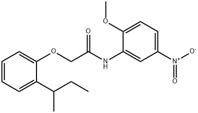 2-[2-(sec-butyl)phenoxy]-N-(2-methoxy-5-nitrophenyl)acetamide Structure