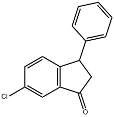 6-Chloro-3-phenyl-indan-1-on, 65565-15-3, 结构式