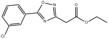 [5-(3-chloro-phenyl)-[1,2,4]oxadiazol-3-yl]-acetic acid ethyl ester Structure