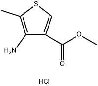 4-氨基-5-甲基噻吩-3-羧酸甲酯盐酸盐 结构式