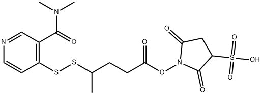 663599-11-9 1-(4-((3-(Dimethylcarbamoyl)pyridin-4-yl)disulfanyl)pentanoyloxy)-2,5-dioxopyrrolidine-3-sulfonic acid