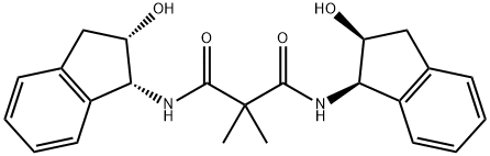 N1,N3-Bis[(1R,2S)-2,3-dihydro-2-hydroxy-1H-inden-1-yl]-2,2-dimethylpropanediamide Struktur