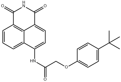 2-(4-tert-butylphenoxy)-N-(1,3-dioxo-2,3-dihydro-1H-benzo[de]isoquinolin-6-yl)acetamide Struktur