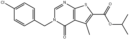 isopropyl 3-(4-chlorobenzyl)-5-methyl-4-oxo-3,4-dihydrothieno[2,3-d]pyrimidine-6-carboxylate|