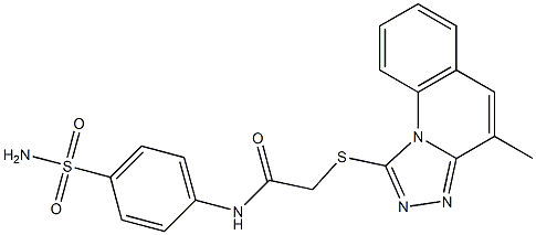 N-[4-(aminosulfonyl)phenyl]-2-[(4-methyl[1,2,4]triazolo[4,3-a]quinolin-1-yl)sulfanyl]acetamide Structure