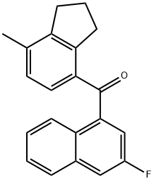 Methanone, (2,3-dihydro-7-methyl-1H-inden-4-yl)(3-fluoro-1-naphthalenyl)- Structure