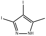 3,4-二碘-5-甲基-1H-吡唑, 6715-87-3, 结构式