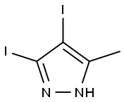 3,4-二碘-5-甲基-1H-吡唑,6715-87-3,结构式