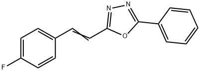2-[(E)-2-(4-fluorophenyl)ethenyl]-5-phenyl-1,3,4-oxadiazole Structure