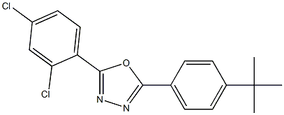 2-[4-(tert-butyl)phenyl]-5-(2,4-dichlorophenyl)-1,3,4-oxadiazole Structure
