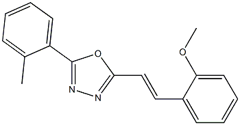 2-[(E)-2-(2-methoxyphenyl)ethenyl]-5-(2-methylphenyl)-1,3,4-oxadiazole Structure