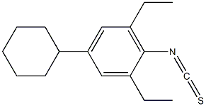 4-Cyclohexyl-2,6-diethyl-phenyl isothiocyanate 结构式