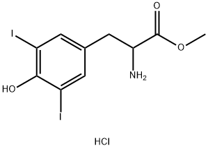 3,5-diiodo- Tyrosine methyl ester, hydrochloride Structure