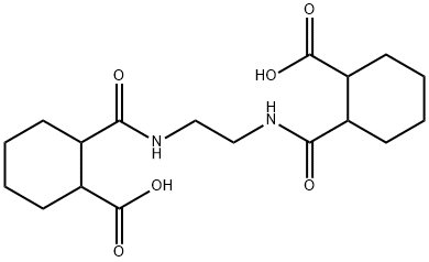 2-{[(2-{[(2-carboxycyclohexyl)carbonyl]amino}ethyl)amino]carbonyl}cyclohexanecarboxylic acid 化学構造式
