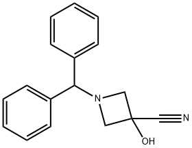 1-Benzhydryl-3-hydroxyazetidine-3-carbonitrile Structure