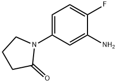 1-(3-氨基-4-氟苯基)吡咯烷-2-酮 结构式