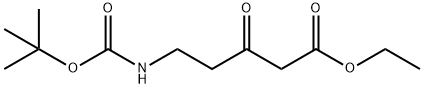 5-((叔丁氧羰基)氨基)-3-氧代戊酸乙酯 结构式