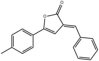 (3E)-3-(Benzylidene)-5-[4-methylphenyl]furan-2(3H)-one Struktur