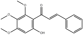 (2E)-1-(6-hydroxy-2,3,4-trimethoxyphenyl)-3-phenylprop-2-en-1-one Structure