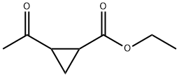 Cyclopropanecarboxylic acid, 2-acetyl-, ethyl ester Struktur