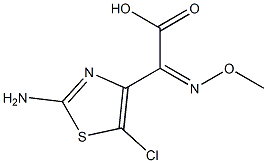 (Z)-2-(2-AMINO-5-CHLOROTHIAZOL-4-YL)-2-(METHOXYIMINO)ACETIC ACID 化学構造式