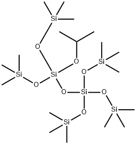 Tetrasiloxane, 1,1,1,7,7,7-hexamethyl-3-(1-methylethoxy)-3,5,5-tris[(trimethylsilyl)oxy]- Structure