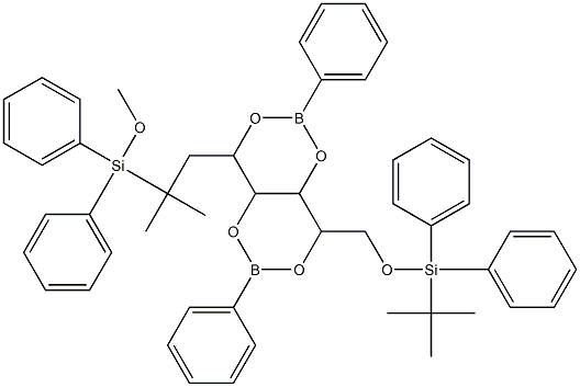 [7-[(diphenyl-tert-butyl-silyl)oxymethyl]-4,9-diphenyl-3,5,8,10-tetraoxa-4,9-diborabicyclo[4.4.0]dec-2-yl]methoxy-diphenyl-tert-butyl-silane,7229-86-9,结构式