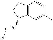 (R)-6-甲基-2,3-二氢-1H-茚-1-胺盐酸盐 结构式