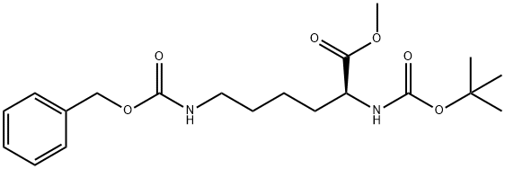 N2-[(1,1-Dimethylethoxy)carbonyl]-N6-[(phenylmethoxy)carbonyl]-L-lysine Methyl Ester Struktur