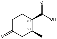 (1R,2S)-2-甲基-4-氧代环己烷-1-甲酸, 73831-00-2, 结构式