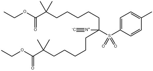 Pentadecanedioic acid, 8-isocyano-2,2,14,14-tetramethyl-8-[(4-methylphenyl)sulfonyl]-, 1,15-diethyl ester Structure