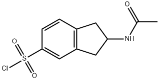 2-(Acetylamino)indane-5-sulfonyl chloride 化学構造式