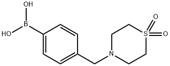 Boronic acid, [4-[(1,1-dioxido-4-thiomorpholinyl)methyl]phenyl]- (9CI) 结构式