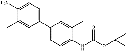 Carbamic acid, (4'-amino-3,3'-dimethyl[1,1'-biphenyl]-4-yl)-,1,1-dimethylethyl ester Structure