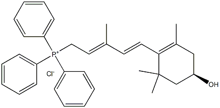 Phosphonium, [(2E,4E)-5-[(4R)-4-hydroxy-2,6,6-trimethyl-1-cyclohexen-1-yl]-3-methyl-2,4-pentadienyl]triphenyl-, chloride,76686-31-2,结构式